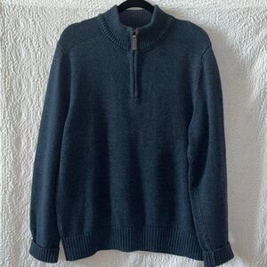 Eddie Bauer Quarter Zip Long Sleeve Sweater